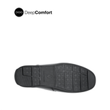 Raven Slip On Mocc Toe Men's Shoes - Black Leather