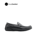 Raven Slip On Mocc Toe Men's Shoes - Black Leather