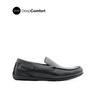 Raven Slip On Mocc Toe Men's Shoes - Black Leather