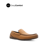 Raven Slip On Mocc Toe Men's Shoes - Dark Tan Leather
