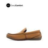 Raven Slip On Mocc Toe Men's Shoes - Dark Tan Leather
