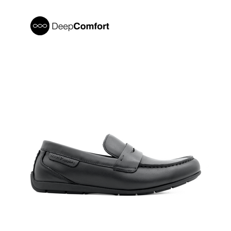 Raven Slip On Penny Men's Shoes - Black