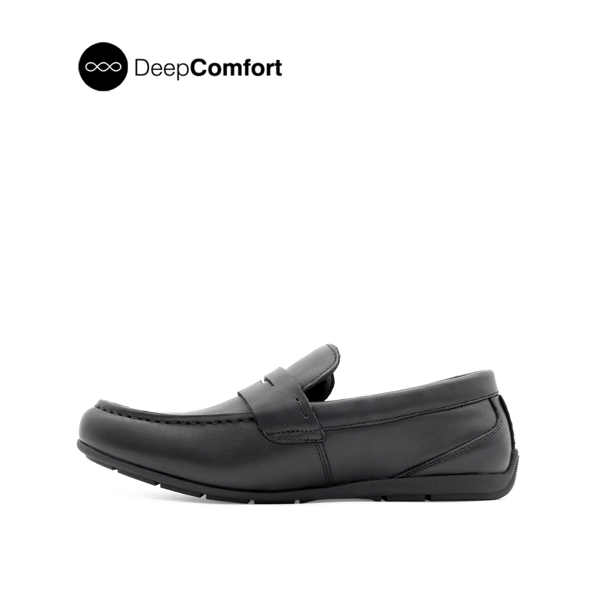 Raven Slip On Penny Men's Shoes - Black
