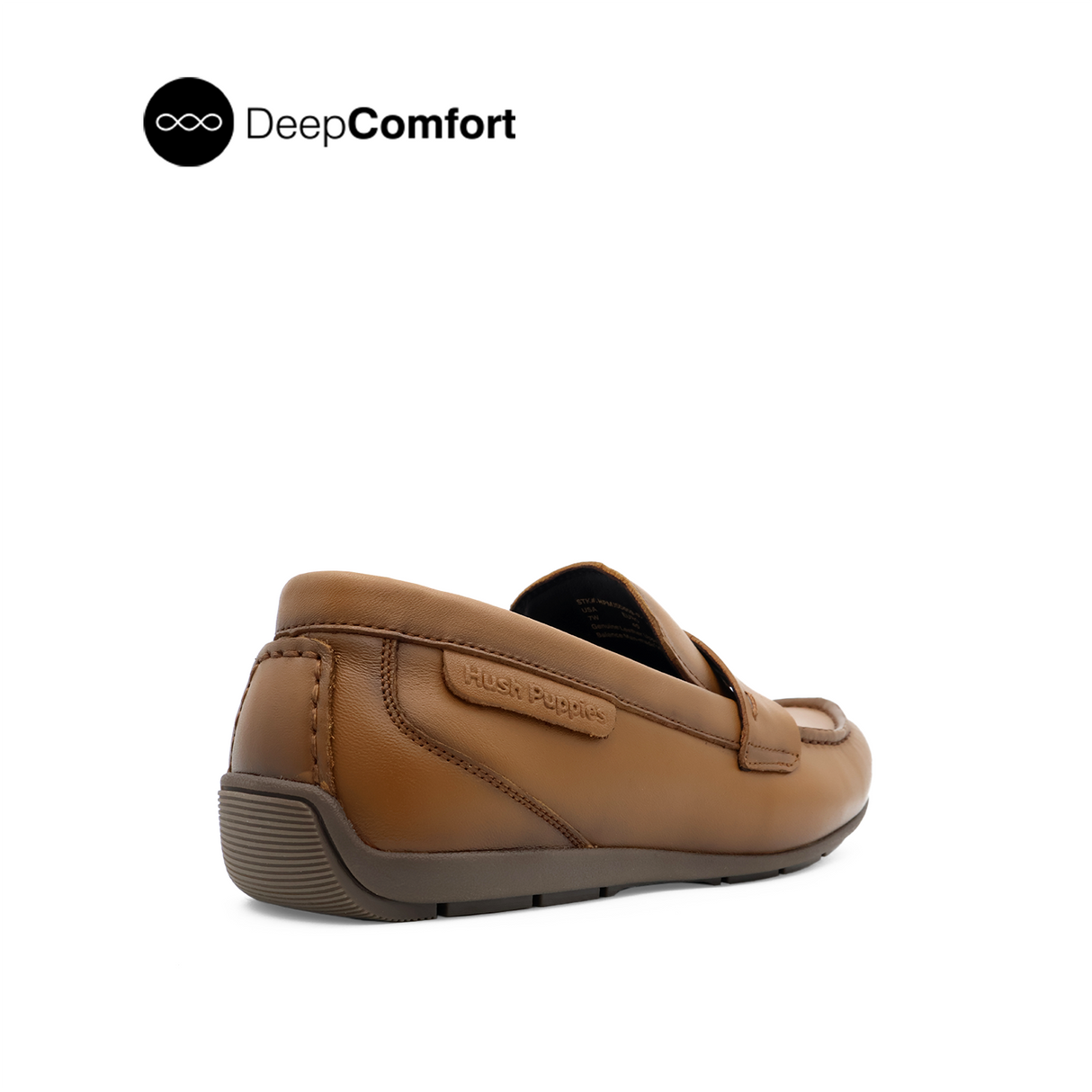 Raven Slip On Penny Men's Shoes - Dark Tan Leather