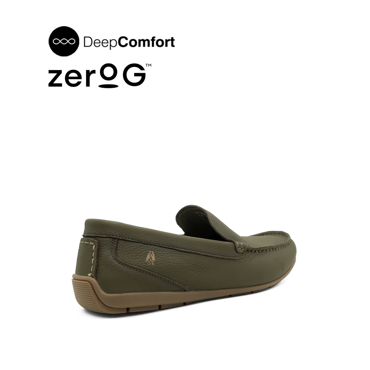 Raven Venetian Men's Shoes - Olive Leather Hush Puppies Philippines