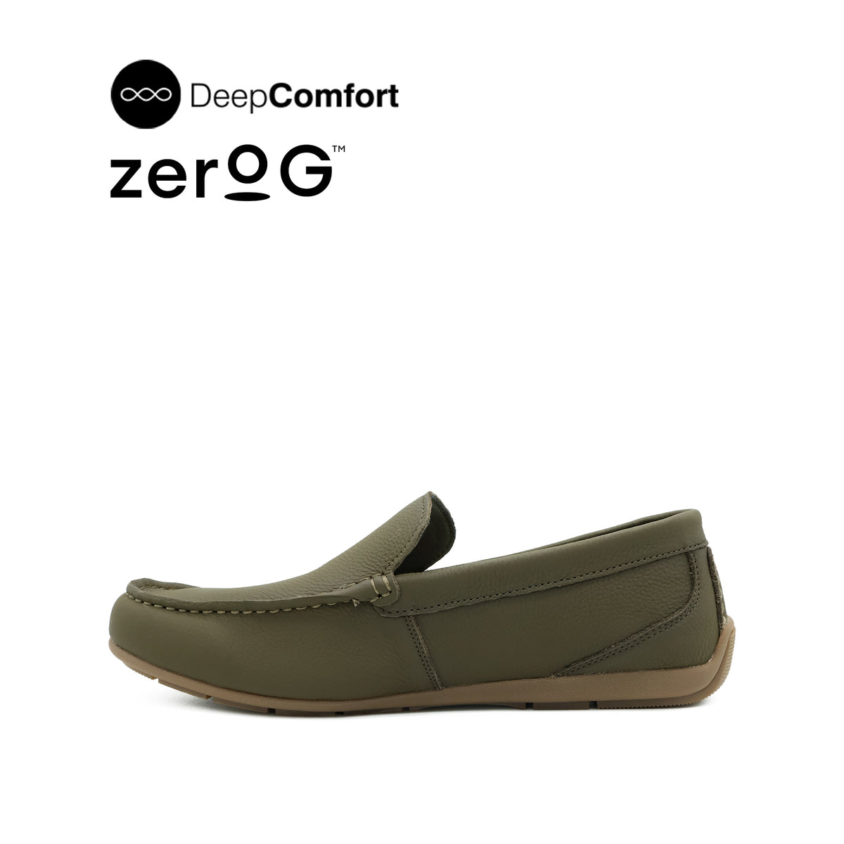 Raven Venetian Men's Shoes - Olive Leather Hush Puppies Philippines