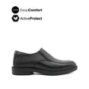 Salvador Slip On AT Men's Shoes - Black Leather Hush Puppies Philippines