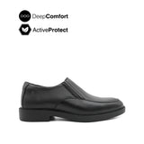Salvador Slip On AT Men's Shoes - Black Leather Hush Puppies Philippines