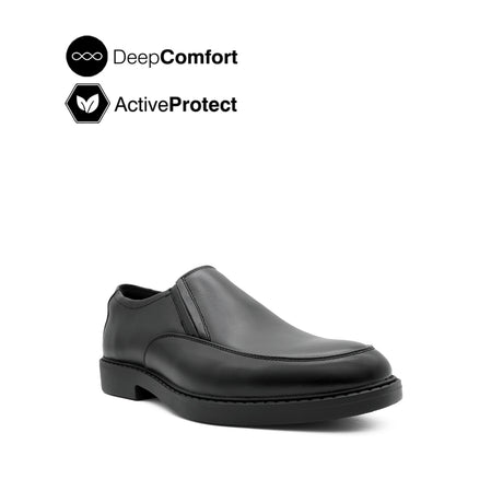 Salvador Slip On AT Men's Shoes - Black Leather Hush Puppies Philippines