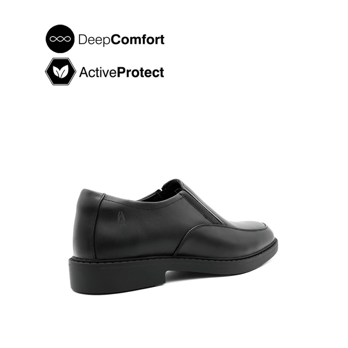 Salvador Slip On AT Men's Shoes - Black Leather Hush Puppies Philippines