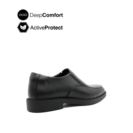 Salvador Slip On AT Men's Shoes - Black Leather Hush Puppies Philippines
