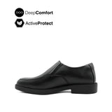 Salvador Slip On AT Men's Shoes - Black Leather Hush Puppies Philippines