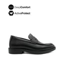 Salvador Penny Men's Shoes - Black Leather Hush Puppies Philippines