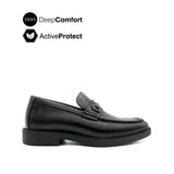 Salvador Metal Bit Men's Shoes - Black Leather Hush Puppies Philippines