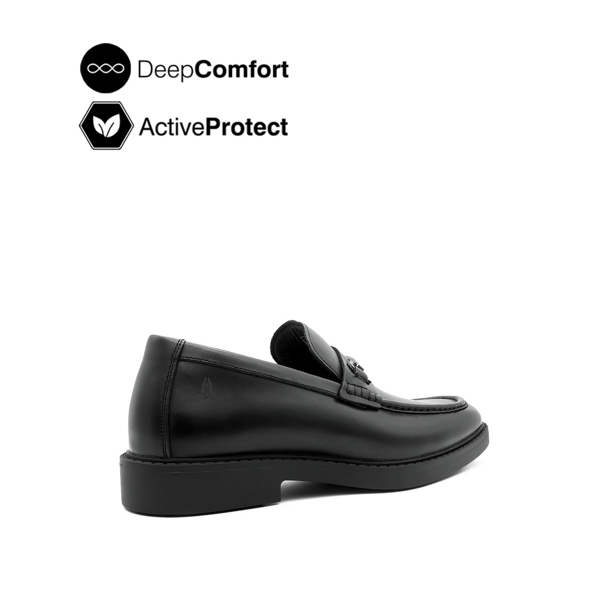 Salvador Metal Bit Men's Shoes - Black Leather Hush Puppies Philippines