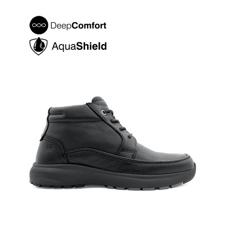 Reid Boots Apron Toe Men's Shoes - Black Leather