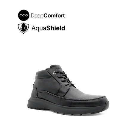 Reid Boots Apron Toe Men's Shoes - Black Leather