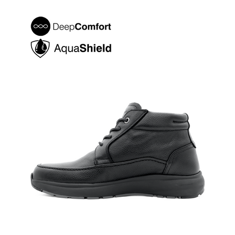 Reid Boots Apron Toe Men's Shoes - Black Leather