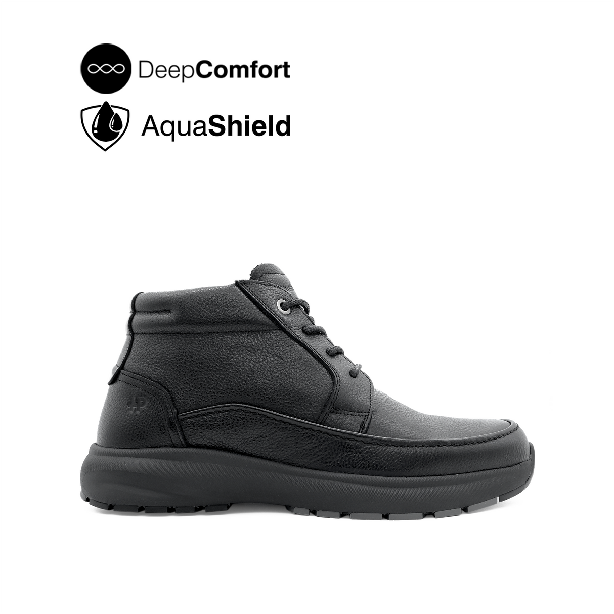 Reid Boots Apron Toe Men's Shoes - Black Leather