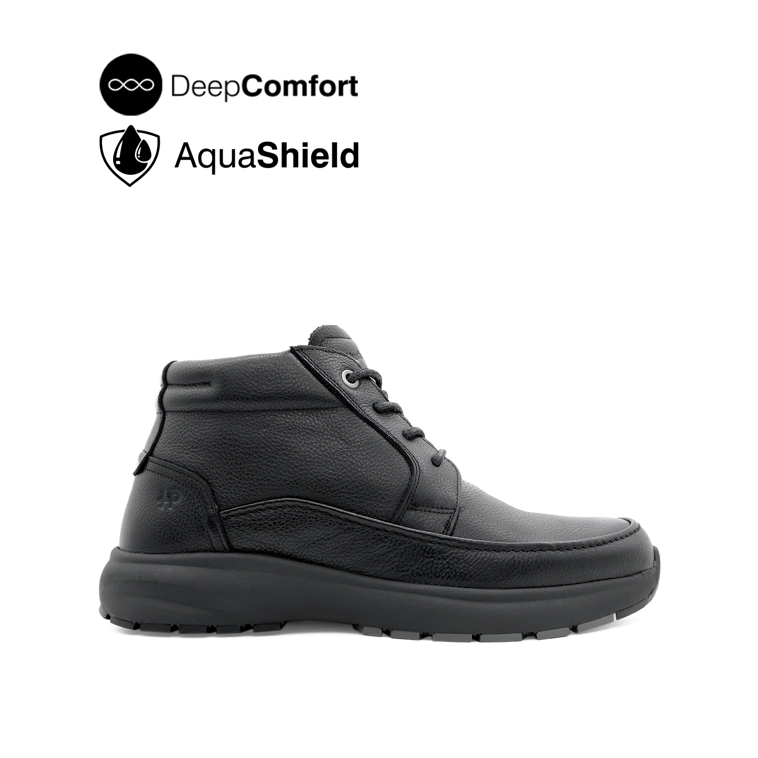 Reid Boots Apron Toe Men's Shoes - Black Leather