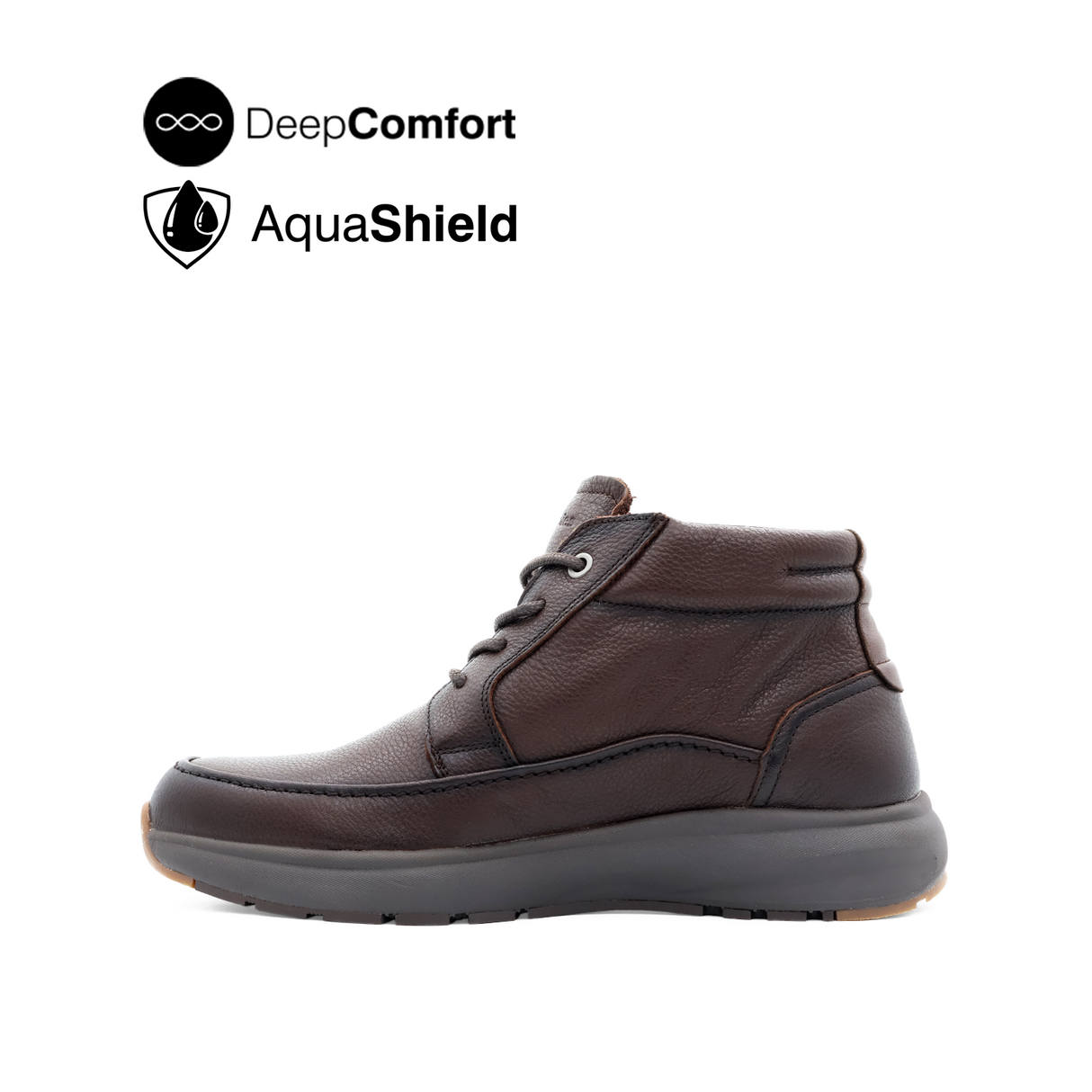 Reid Boots Apron Toe Men's Shoes - Dark Brown Leather