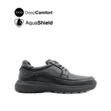 Reid Lace Up Apron Toe Men's Shoes - Black Leather