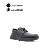 Reid Lace Up Apron Toe Men's Shoes - Black Leather