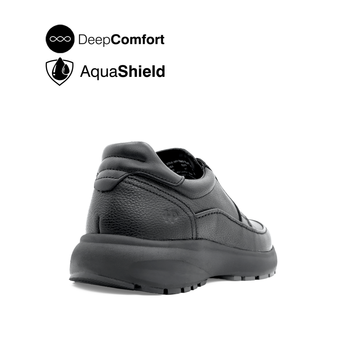 Reid Lace Up Apron Toe Men's Shoes - Black Leather