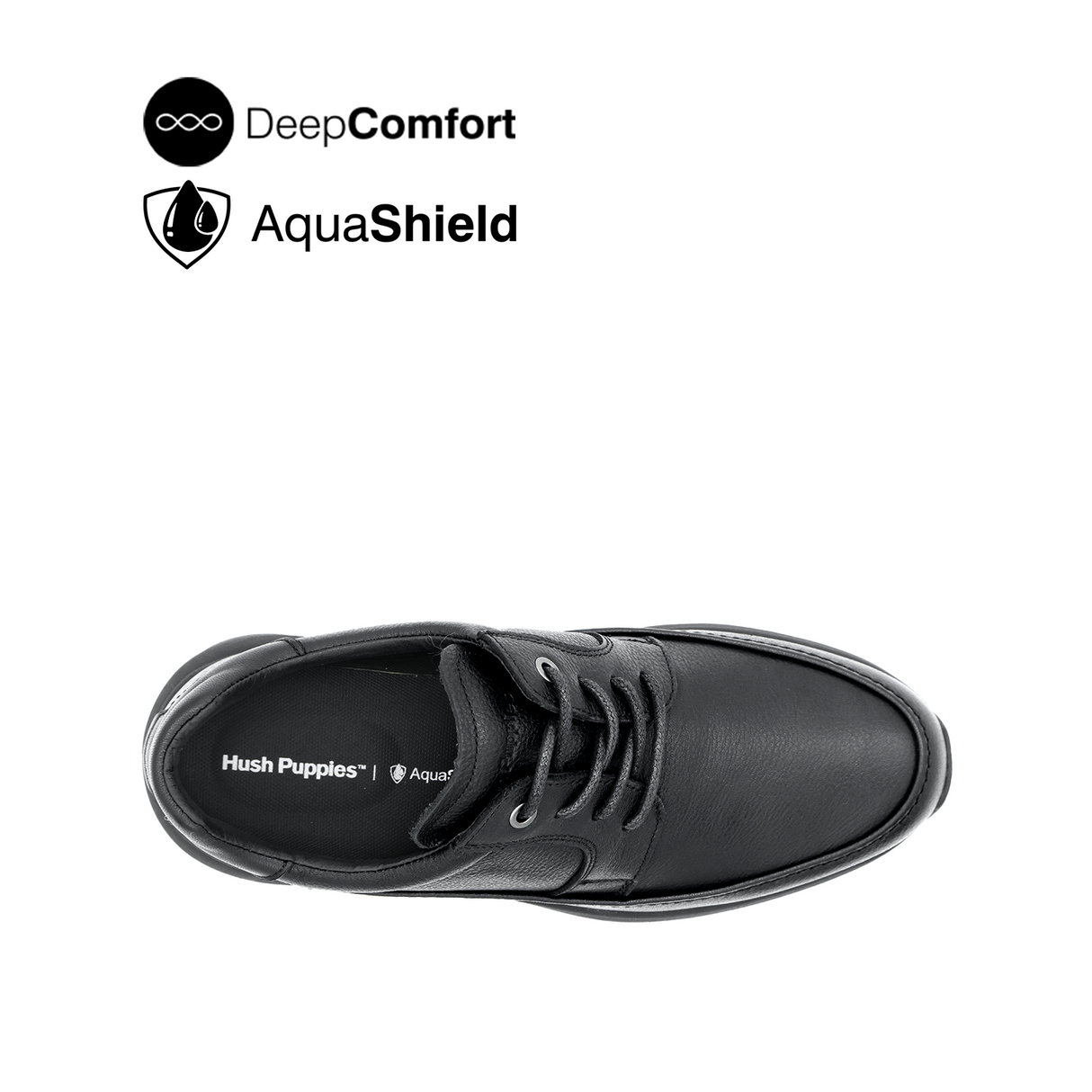 Reid Lace Up Apron Toe Men's Shoes - Black Leather