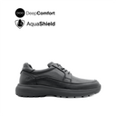 Reid Lace Up Apron Toe Men's Shoes - Black Leather