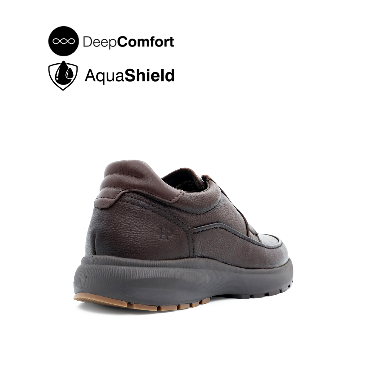 Reid Lace Up Apron Toe Men's Shoes - Dark Brown Leather