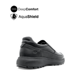 Reid Slip On Apron Toe Men's Shoes - Black Leather