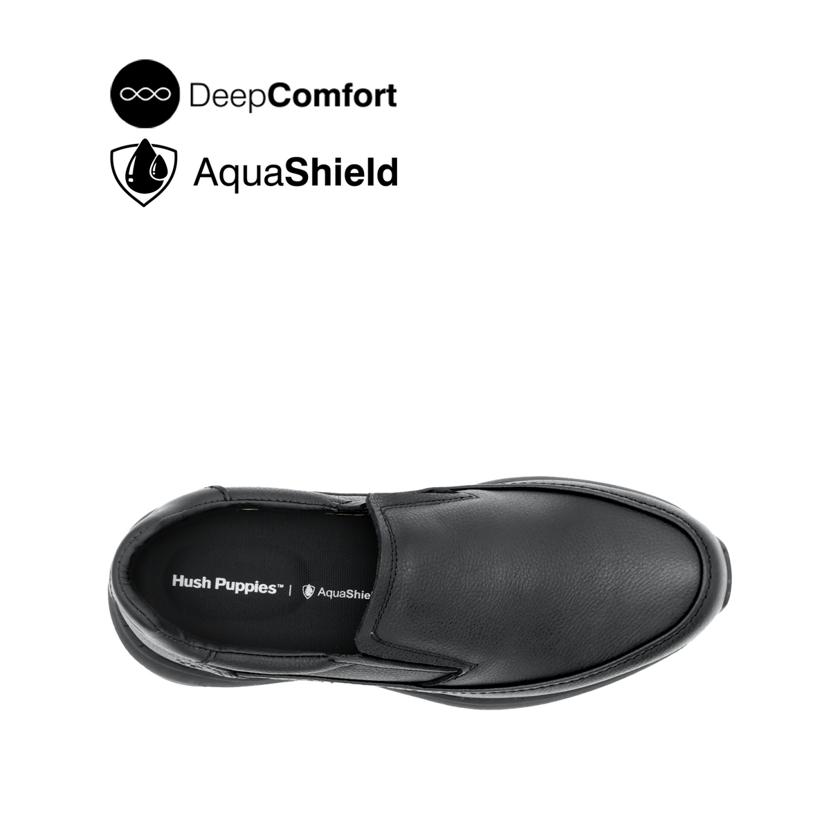 Reid Slip On Apron Toe Men's Shoes - Black Leather