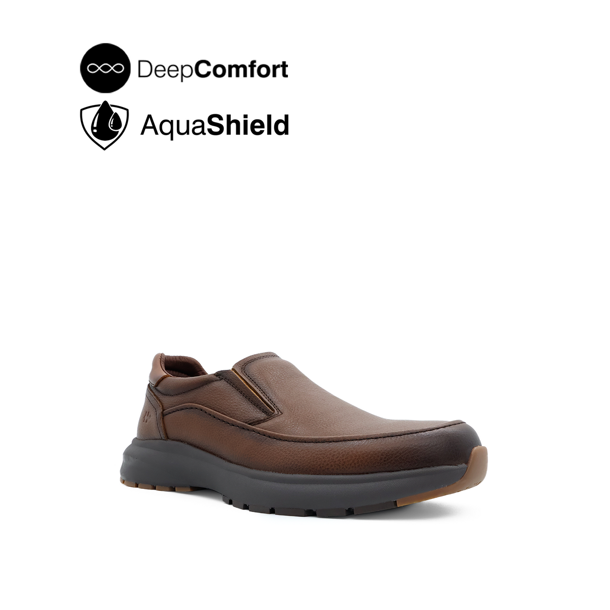 Reid Slip On Apron Toe Men's Shoes - Tan Leather