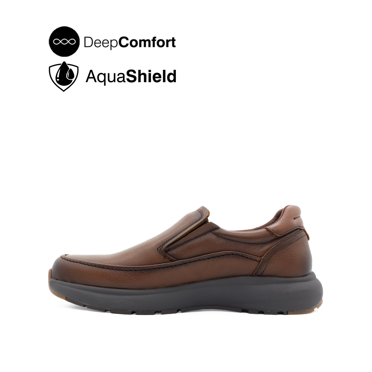 Reid Slip On Apron Toe Men's Shoes - Tan Leather