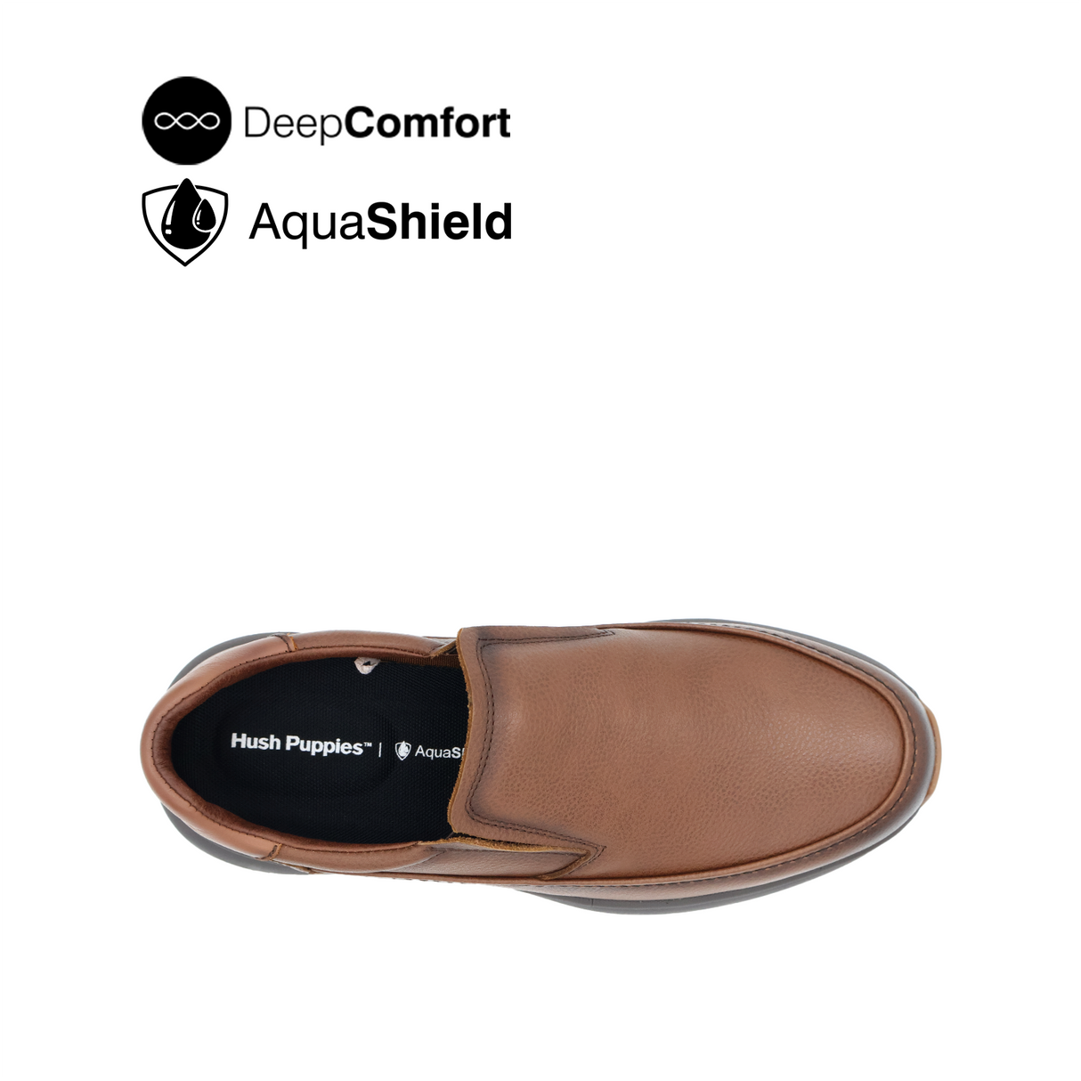 Reid Slip On Apron Toe Men's Shoes - Tan Leather