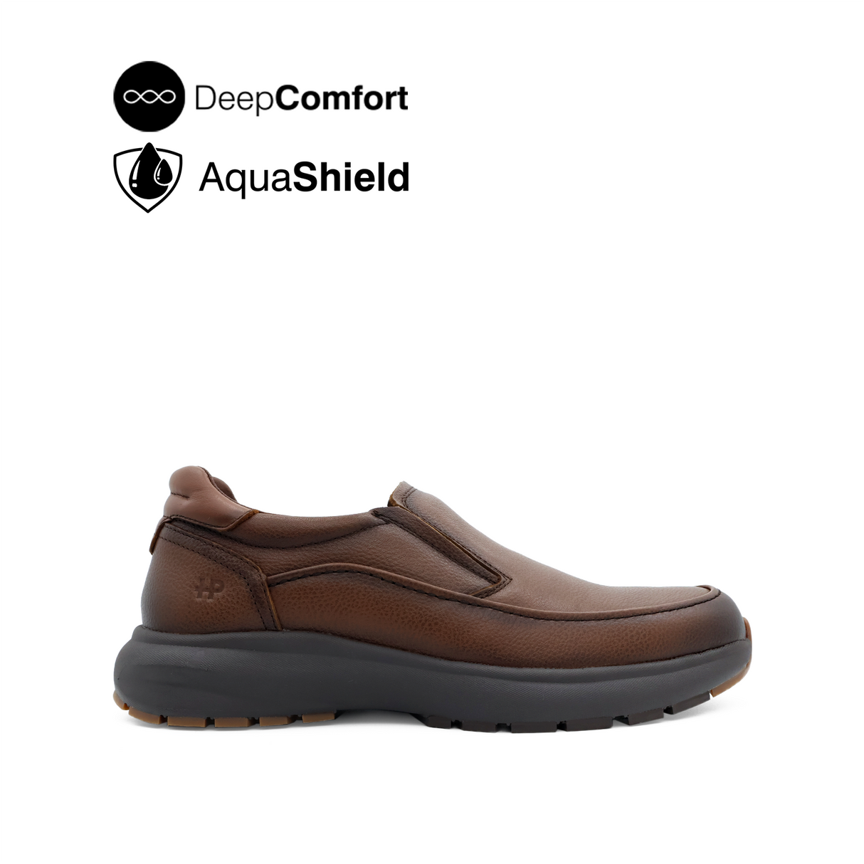 Reid Slip On Apron Toe Men's Shoes - Tan Leather