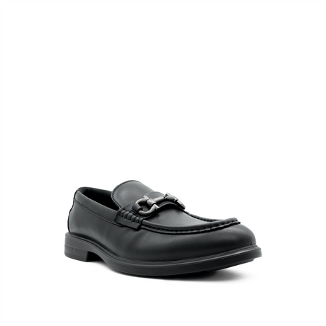 Taylor Metal Bit Men's Shoes - Black Leather Hush Puppies Philippines