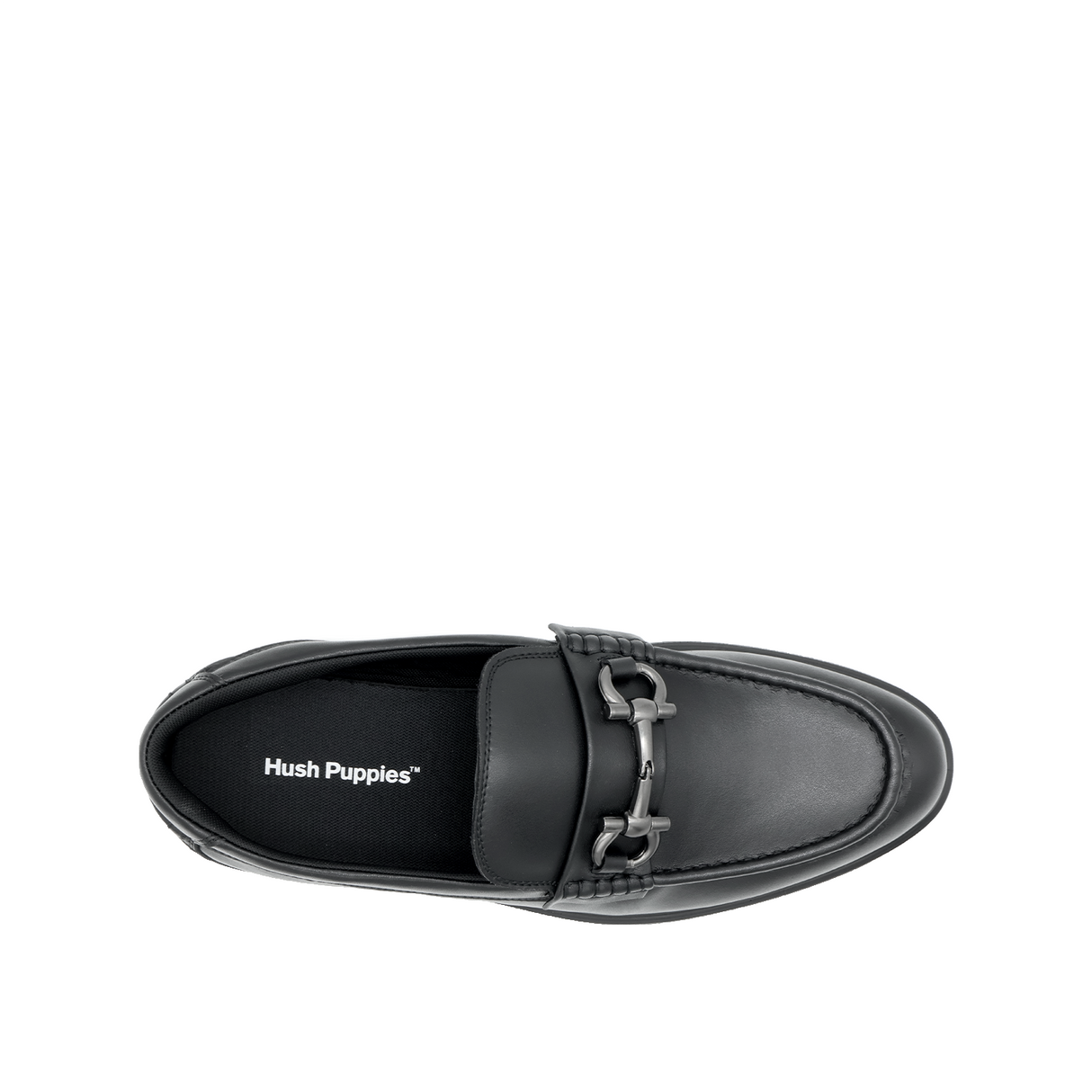 Taylor Metal Bit Men's Shoes - Black Leather Hush Puppies Philippines
