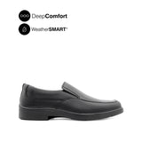 Vigo Slip On Apron Toe Men's Shoes - Black Leather WP