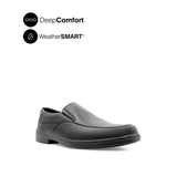 Vigo Slip On Apron Toe Men's Shoes - Black Leather WP