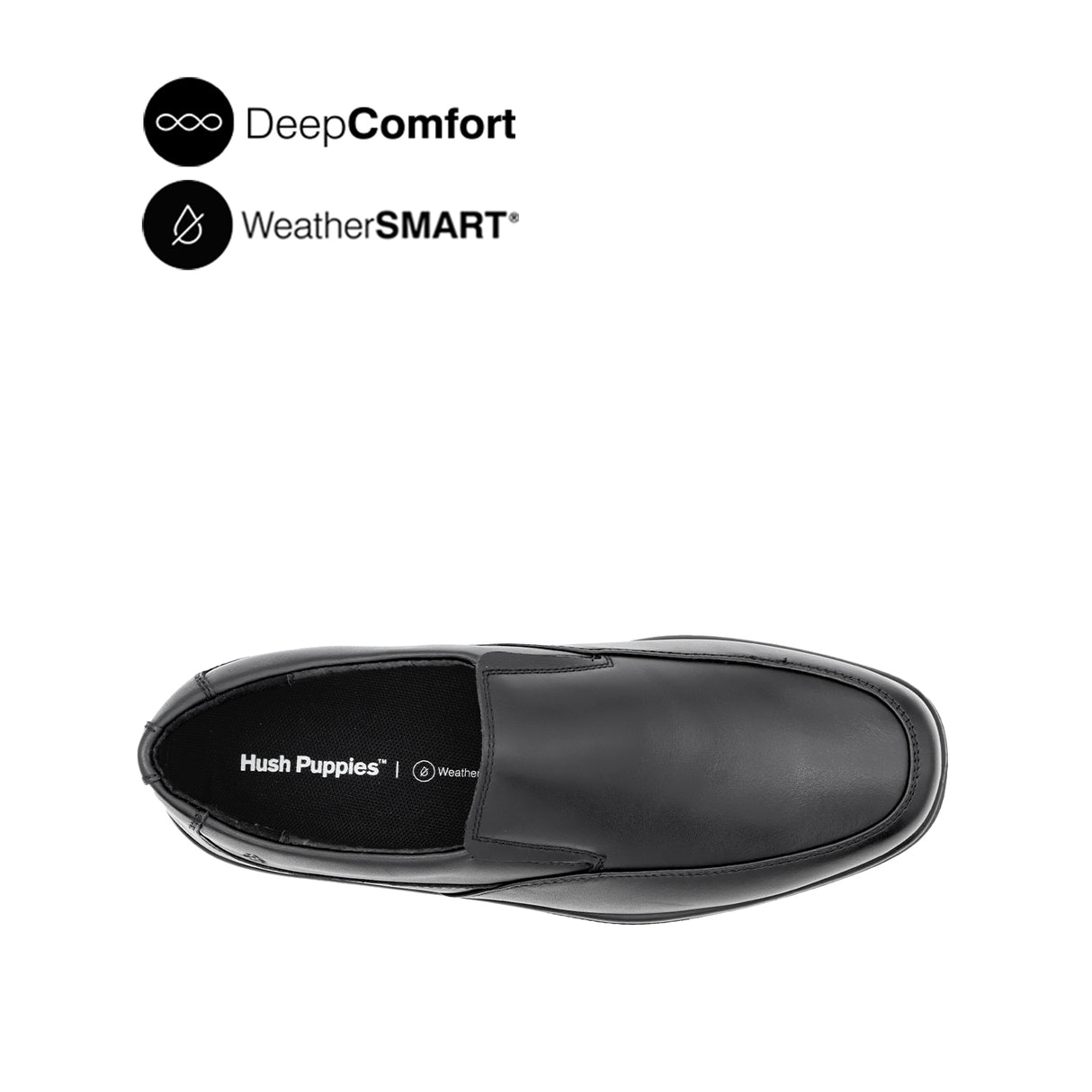 Vigo Slip On Apron Toe Men's Shoes - Black Leather WP