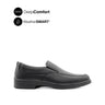 Vigo Slip On Apron Toe Men's Shoes - Black Leather WP