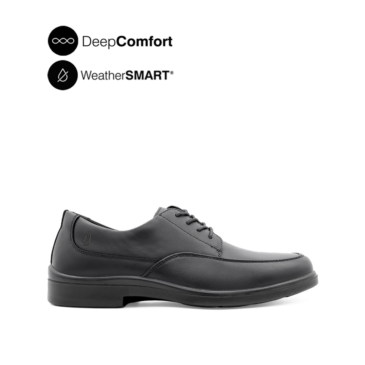 Vigo Lace Up Apron Toe Men's Shoes - Black Leather WP