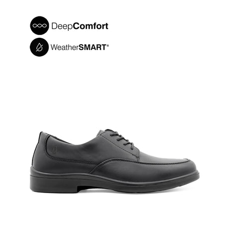 Vigo Lace Up Apron Toe Men's Shoes - Black Leather WP