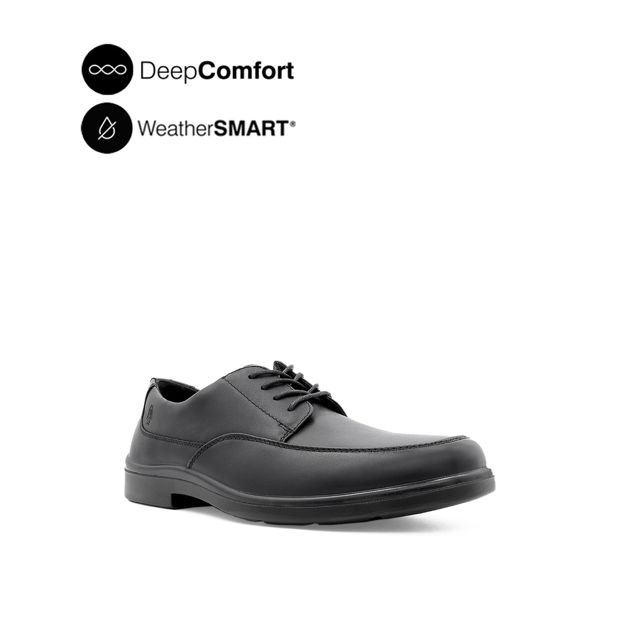 Vigo Lace Up Apron Toe Men's Shoes - Black Leather WP