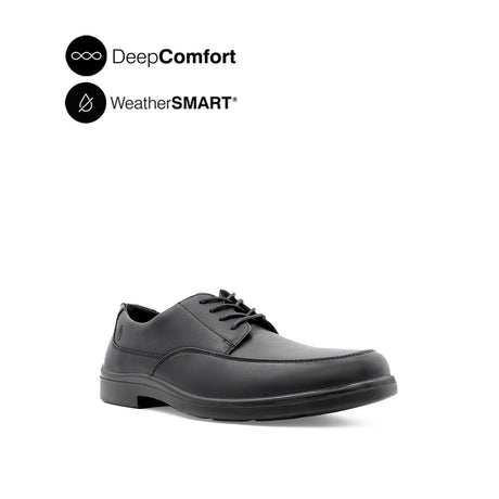 Vigo Lace Up Apron Toe Men's Shoes - Black Leather WP