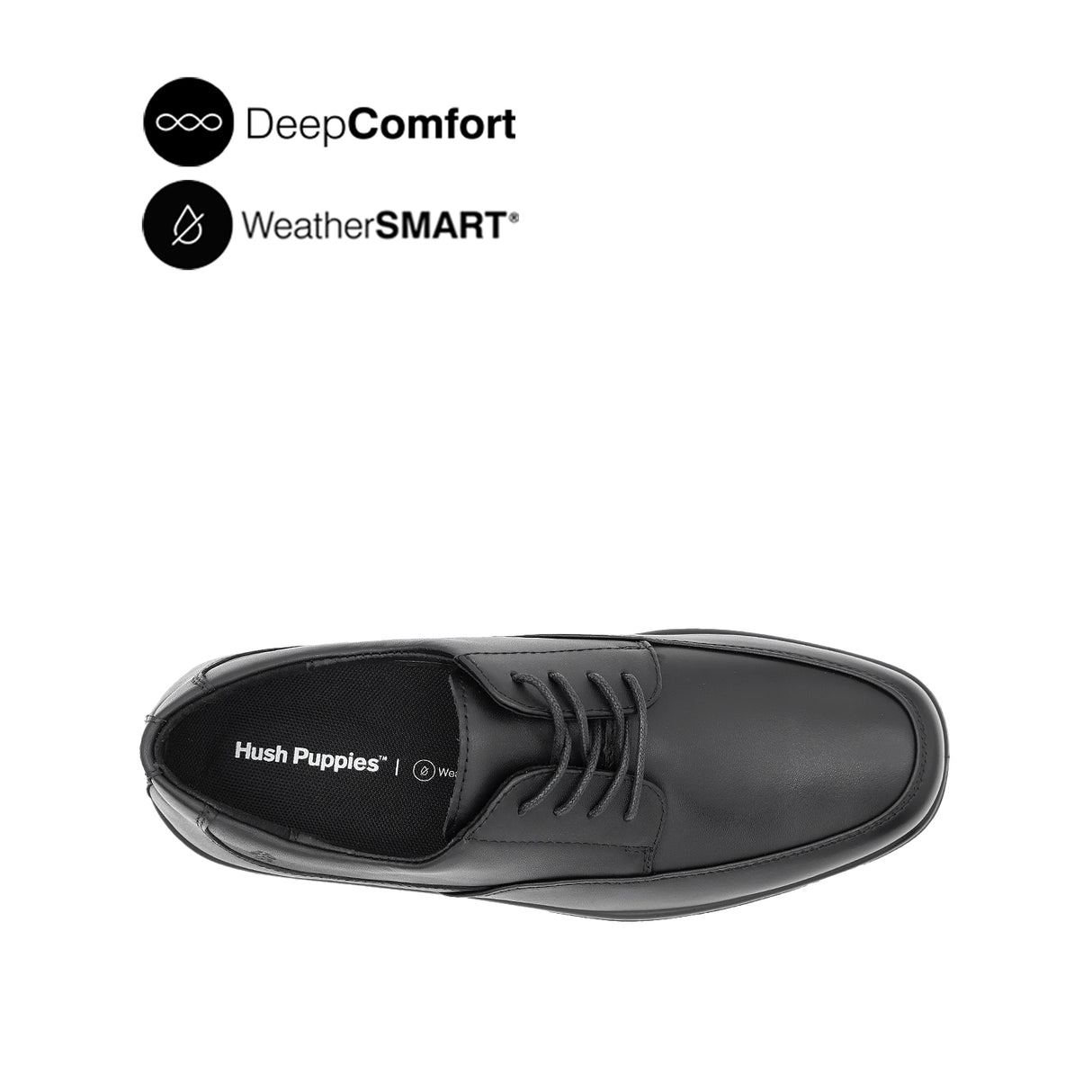 Vigo Lace Up Apron Toe Men's Shoes - Black Leather WP