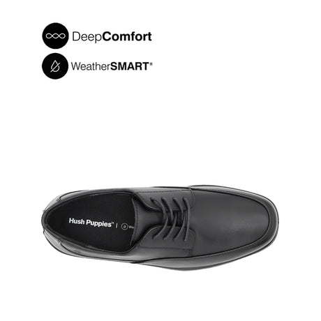 Vigo Lace Up Apron Toe Men's Shoes - Black Leather WP
