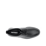 Ruffy Lace Up Plain Toe Men's Shoes - Black Leather